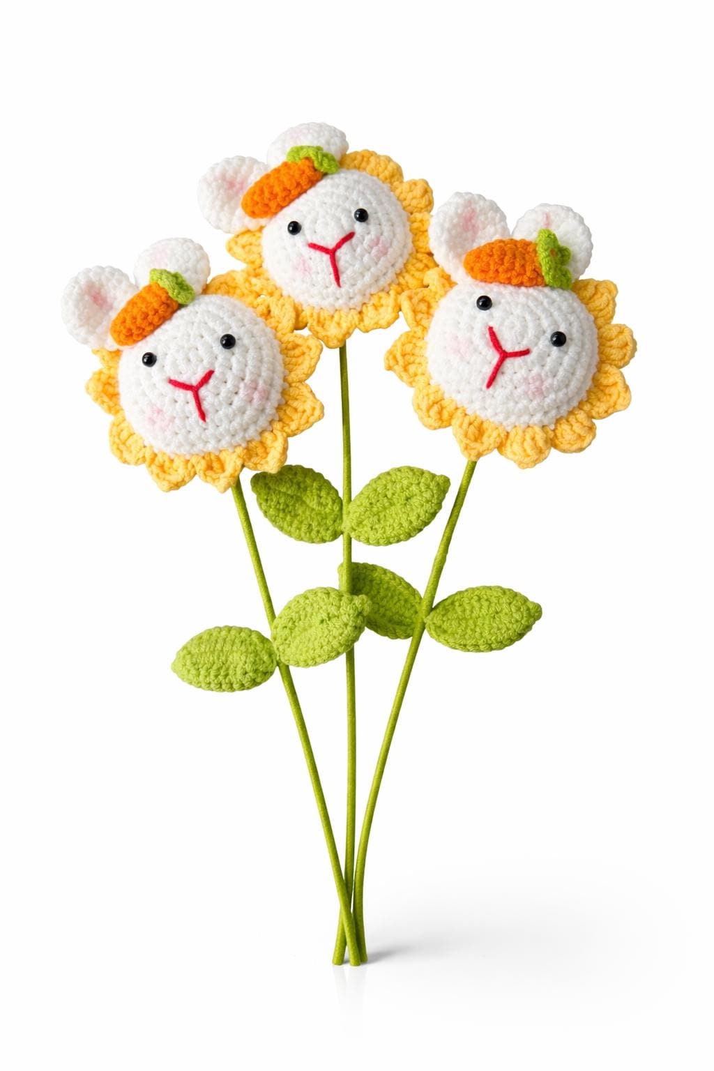 Crochet Lamb Flower | Amigurumi Sheep Stem Decor | Easter Baby Shower Gift