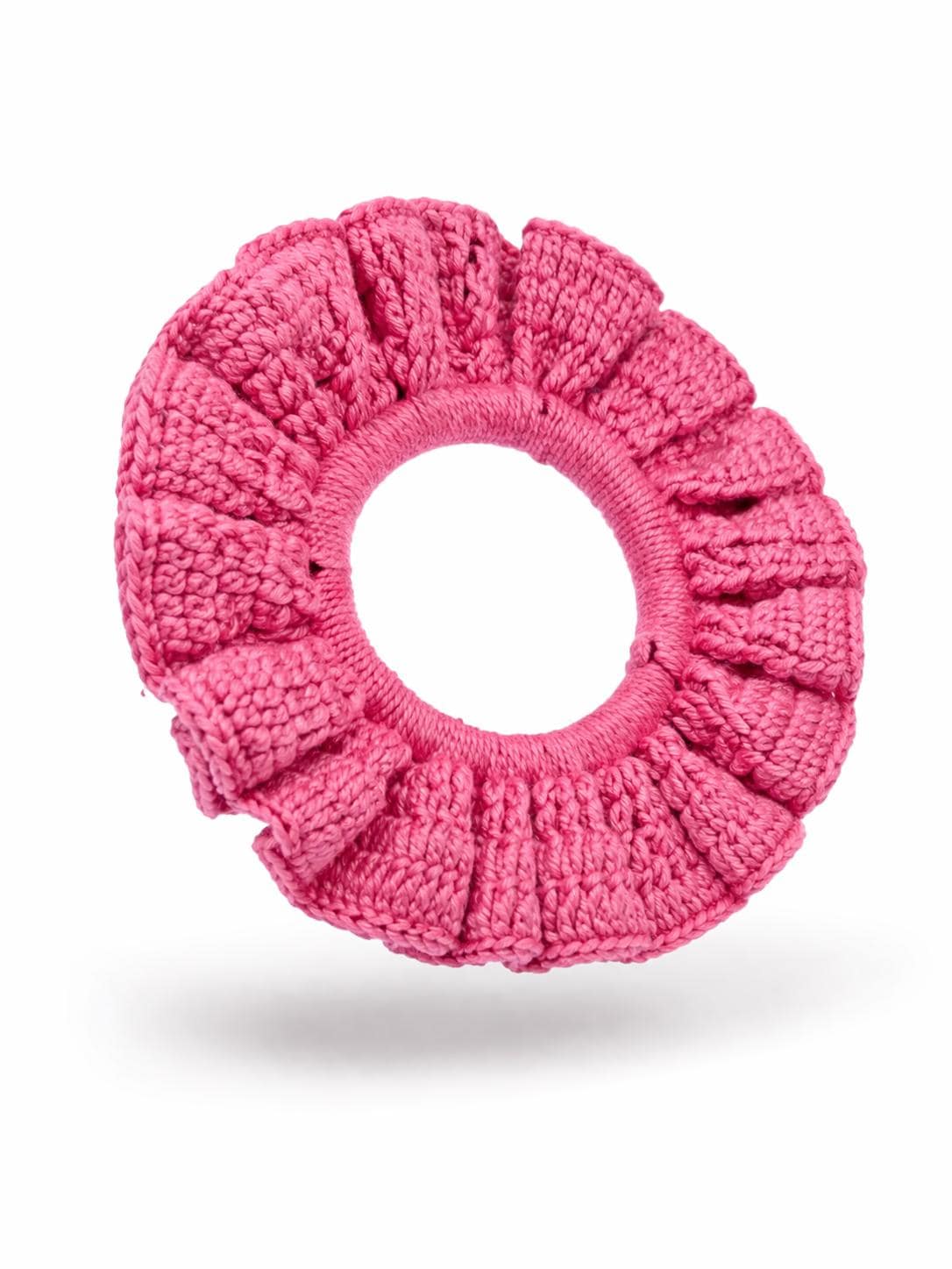 Handmade Crochet Floral Scrunchie | Soft Flower Hair Tie, Knook & Knots