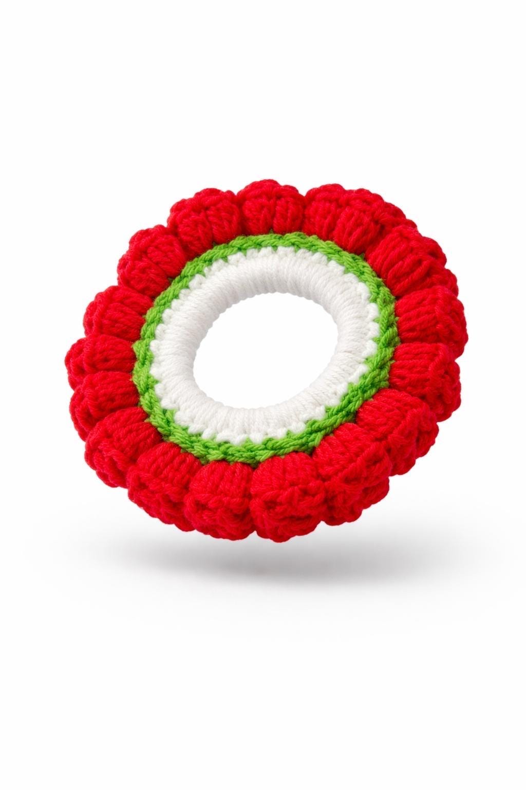 Handmade Crochet Floral Scrunchie | Soft Flower Hair Tie, Knook & Knots